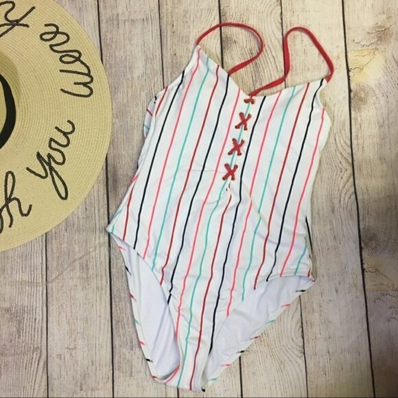 NEW stripe one piece - Picture 4 of 9